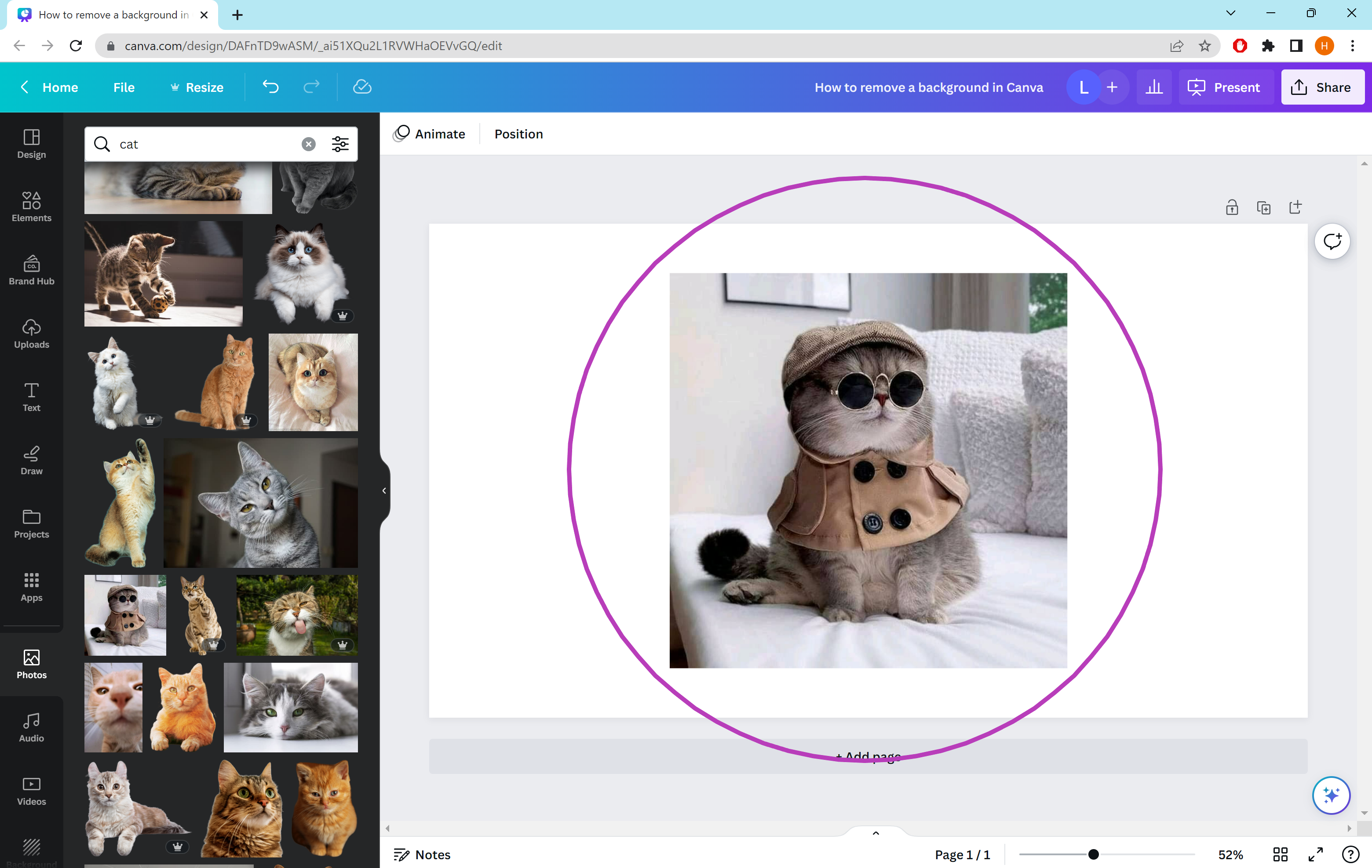 Como quitar un fondo en Canva