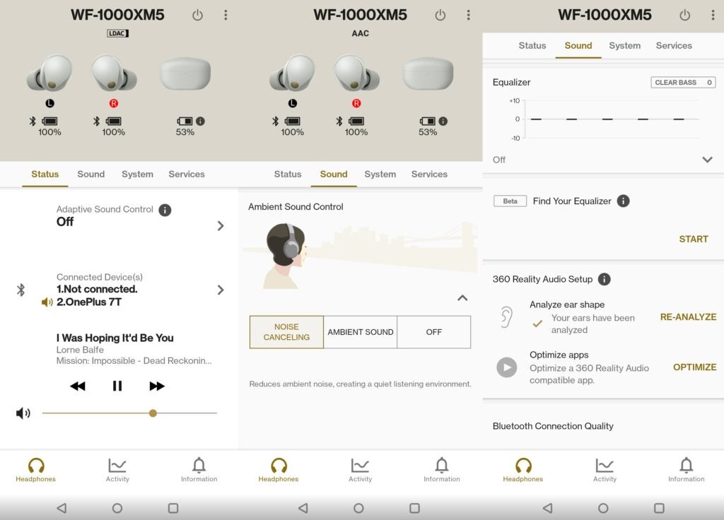 Configuración de Sony WF-1000XM5