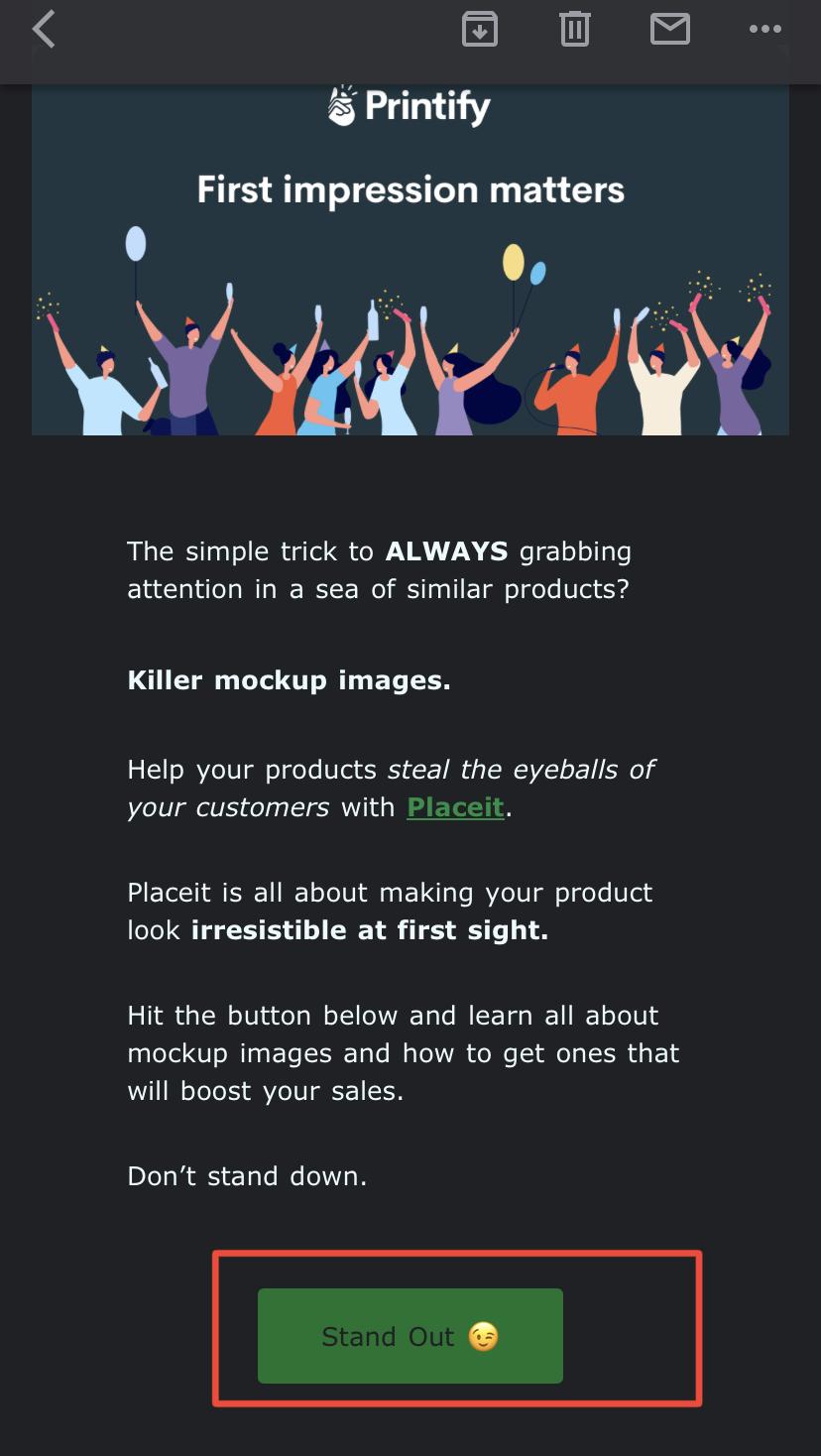 Métricas de éxito de la campaña de marketing: Ejemplo de CTA
