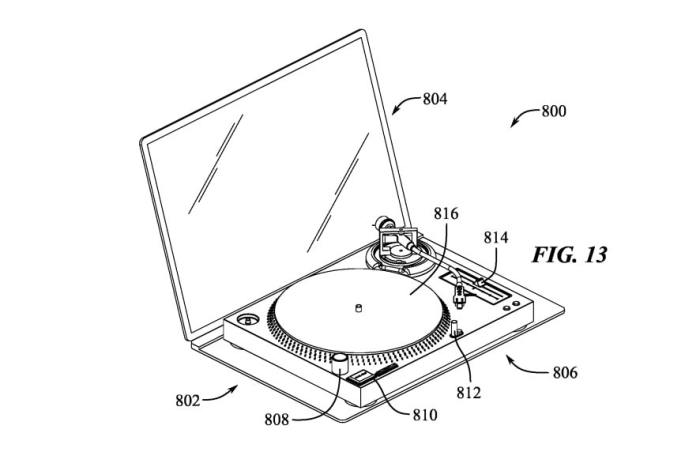 MacBook modular con tocadiscos