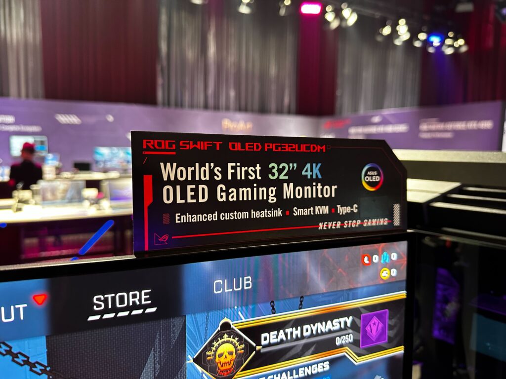 Asus ROG Swift OLED PG32UCDM es una primicia mundial