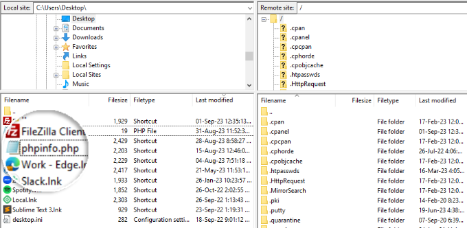 Subir archivo de información php