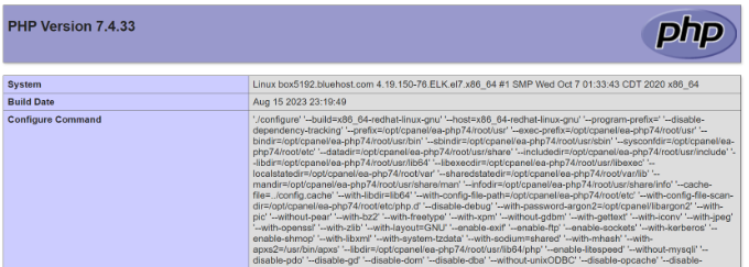 Ver detalles de instalación de php