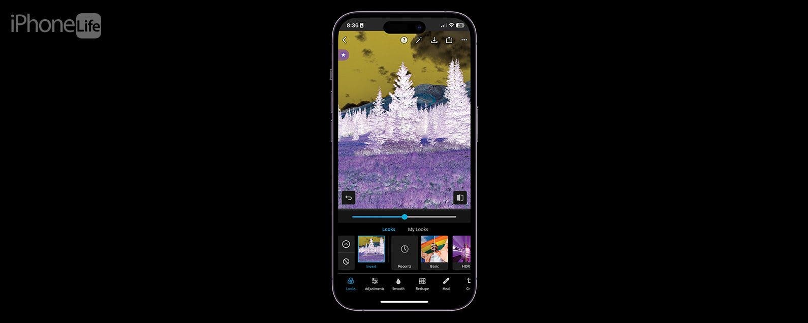 Como invertir el color de la imagen en iPhone iOS