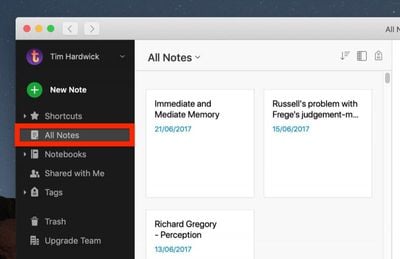 cómo migrar de evernote a apple notes 1