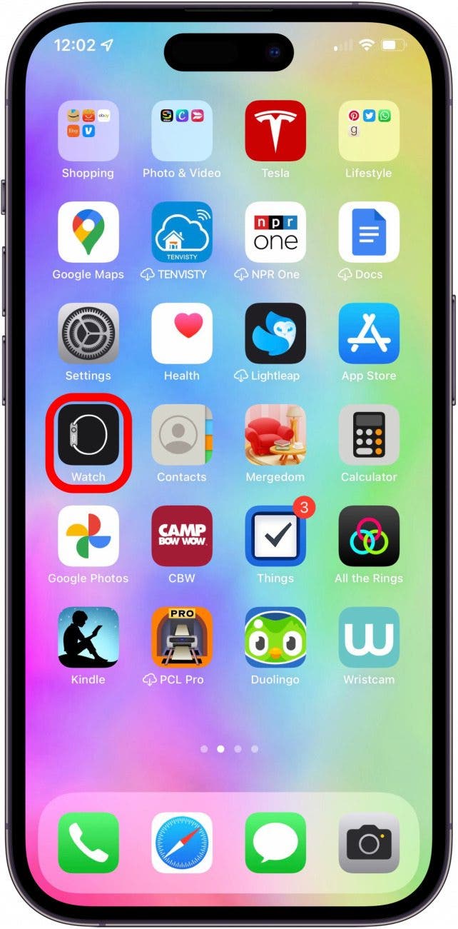 Abre la aplicación Watch en tu iPhone - actualización de ios watch