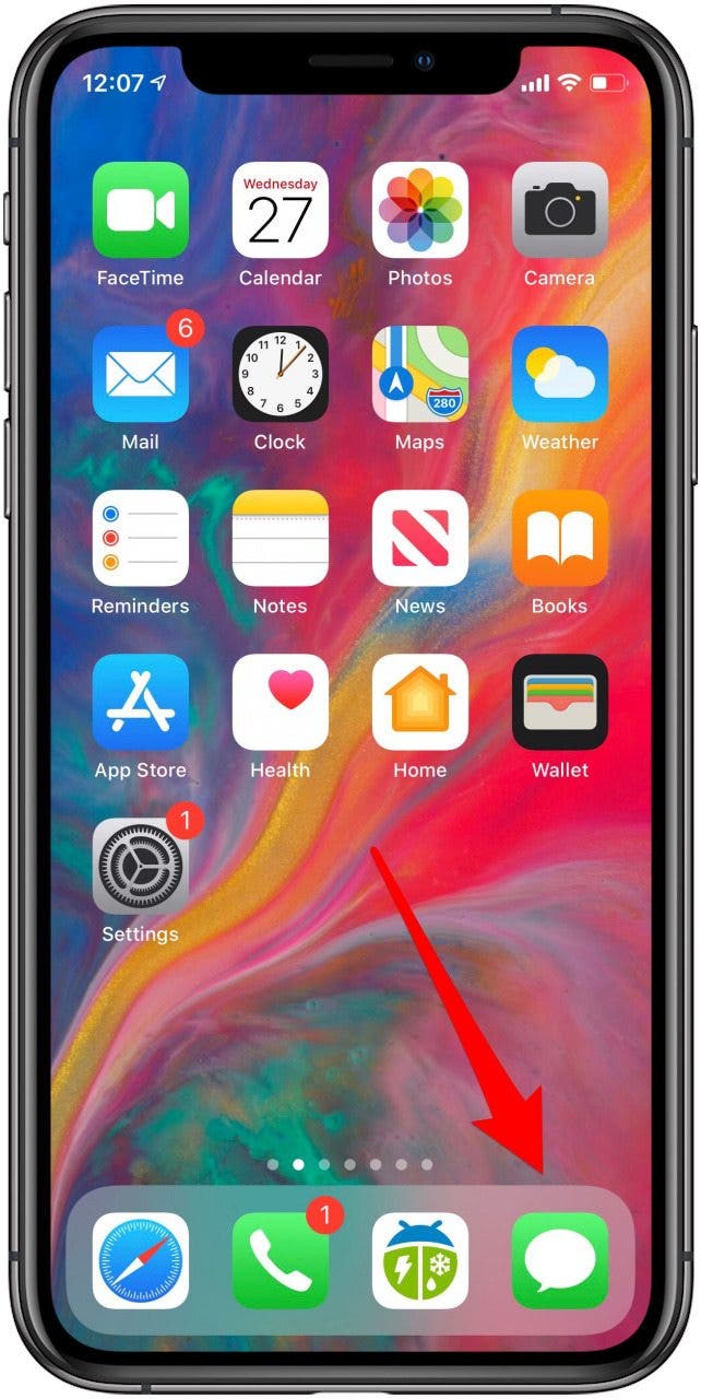 aplicación de mensajes de iphone