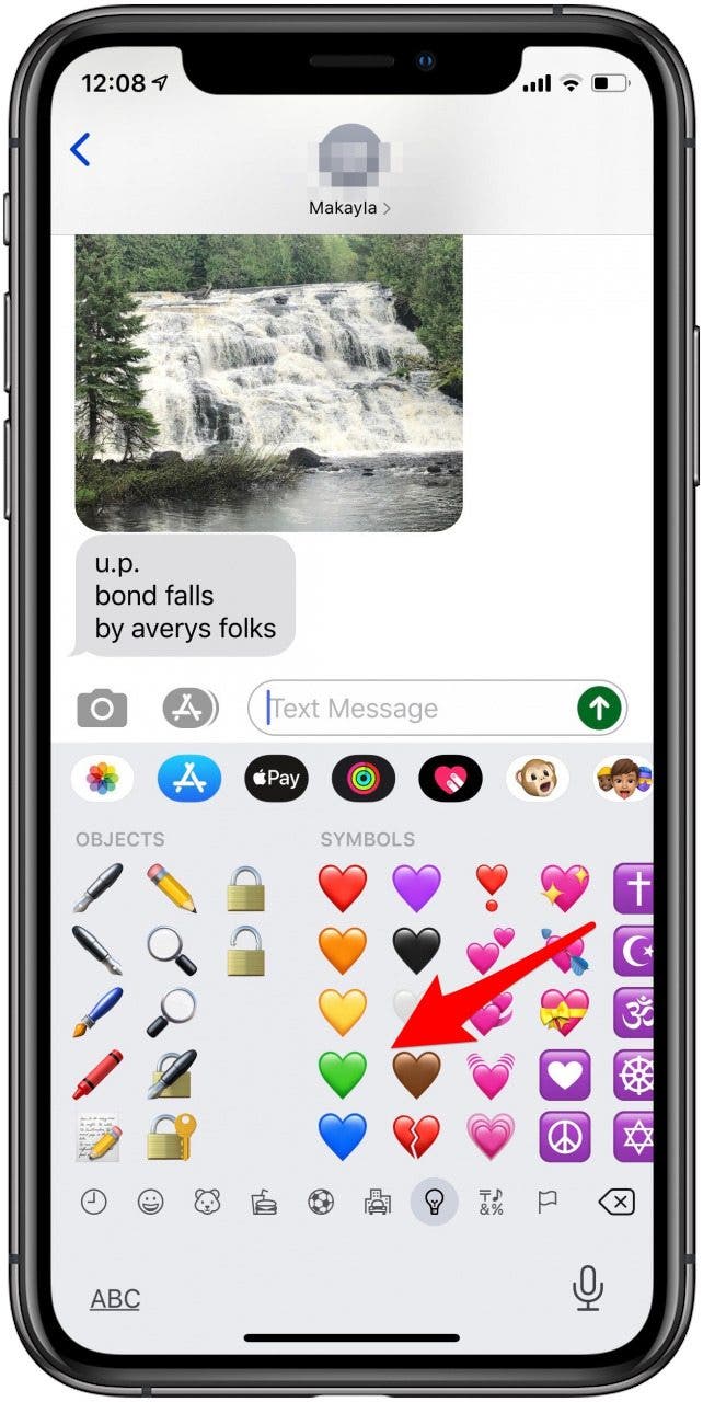 emoji de corazón verde