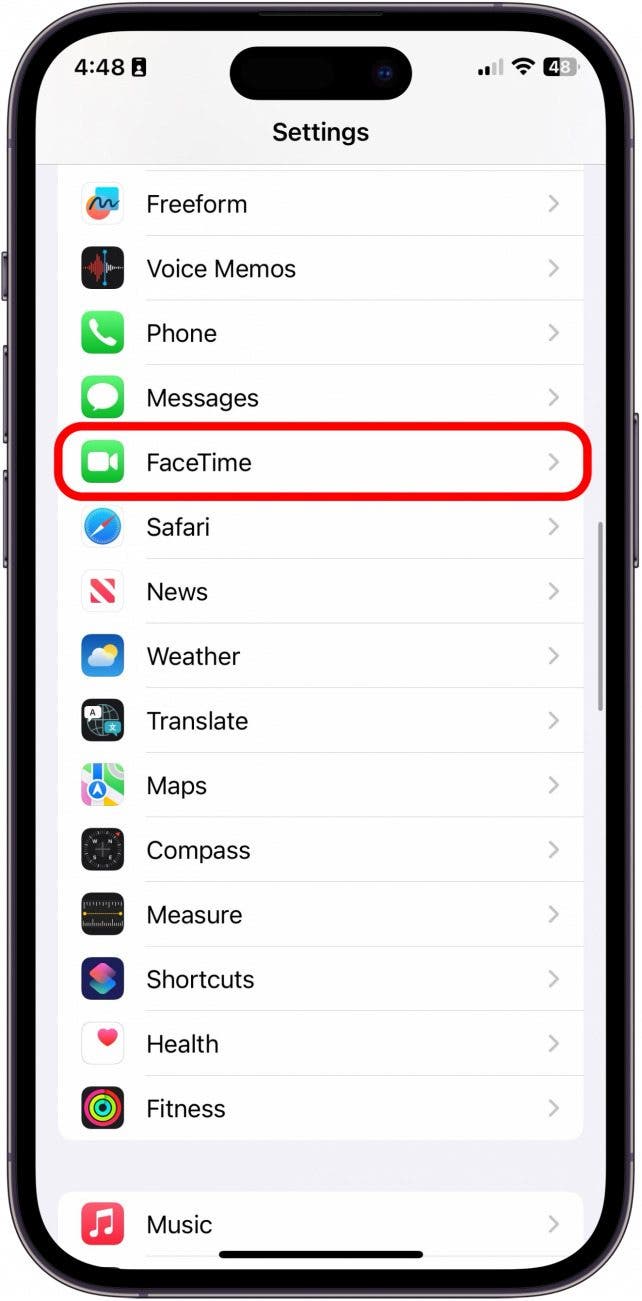tarjeta de contacto no disponible para facetime