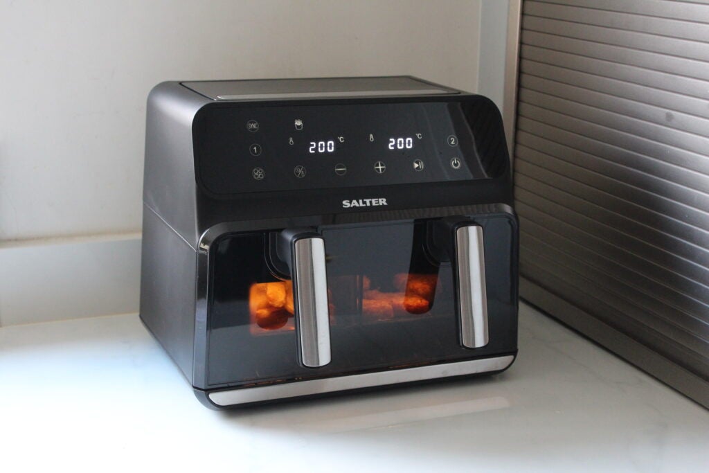 Freidora de aire dual Salter Fuzion para cocinar