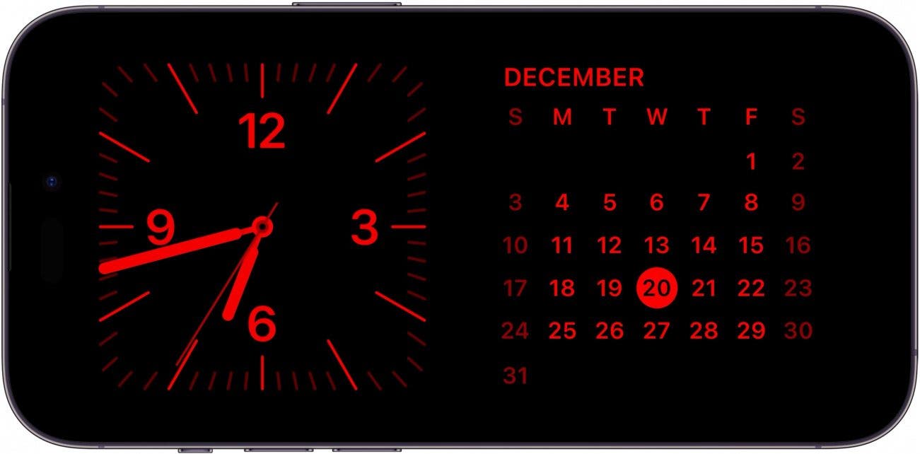 pantalla del reloj ios 17