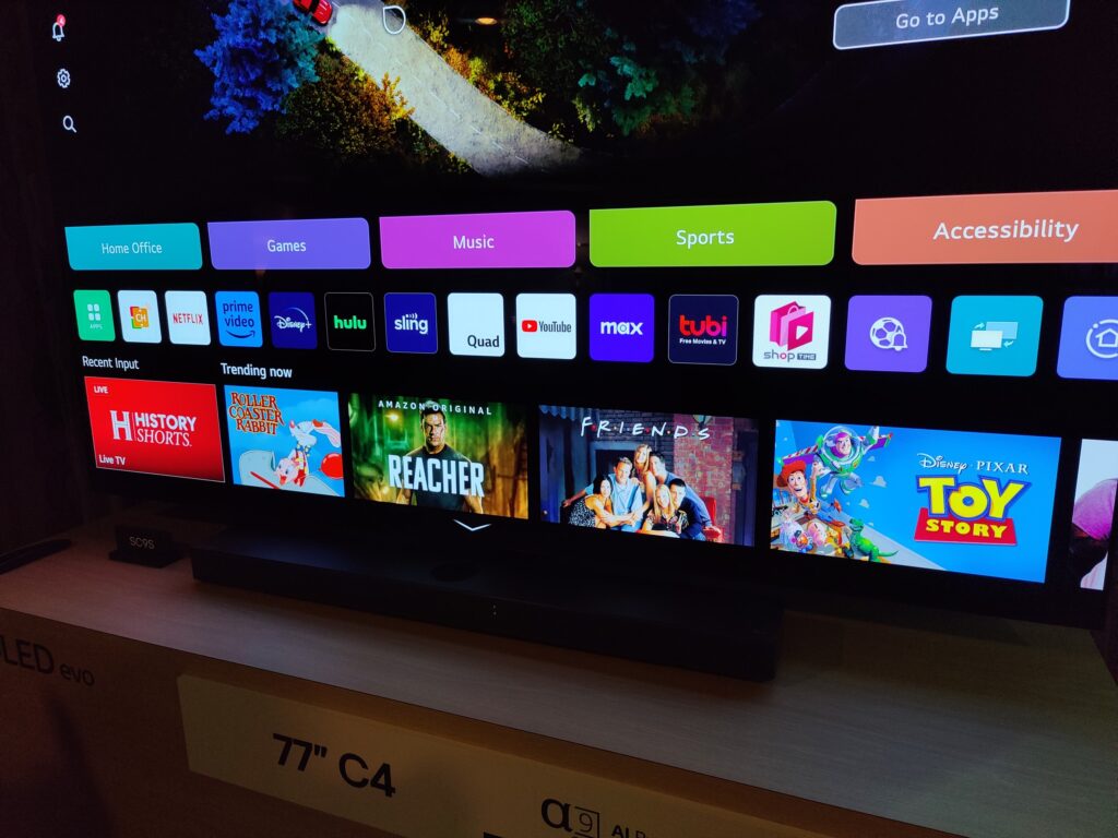 LG OLED65C4 webos24 contenido de tendencia
