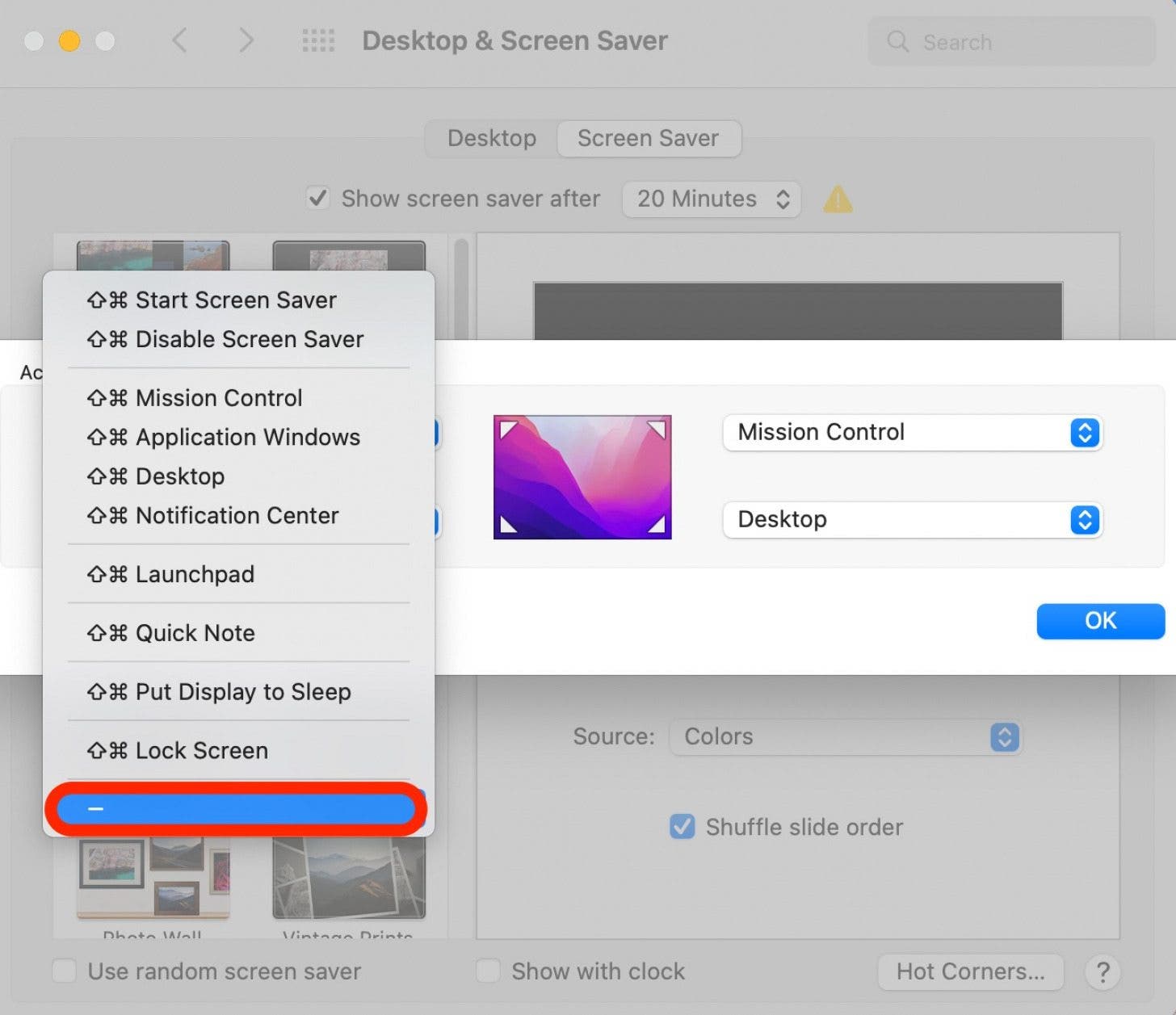 Cómo utilizar Mac Hot Corners Paso 7: deshabilite un Hot Corner