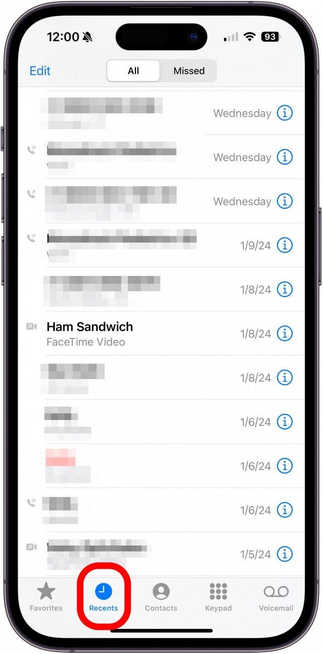 cómo ver cuánto duró un facetime