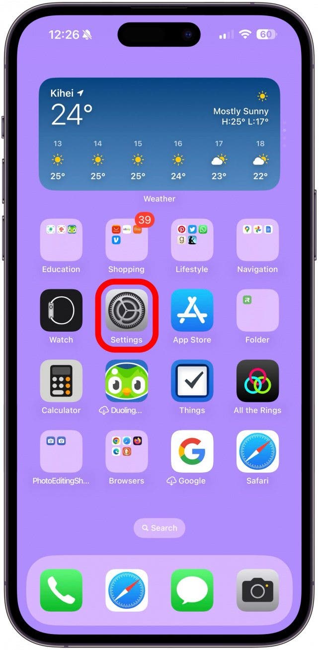 Configuración abierta.