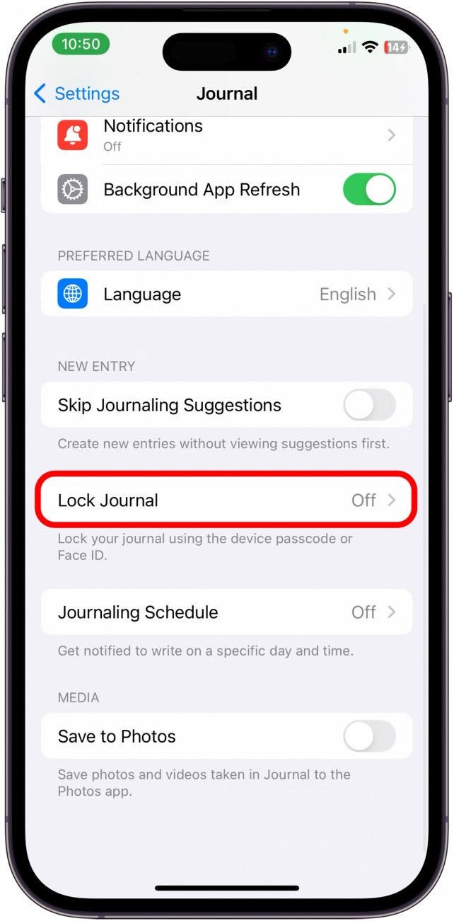 aplicación de diario de manzana