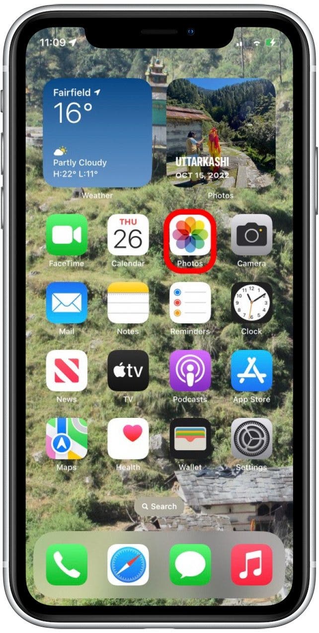 Ve a tu aplicación Fotos.