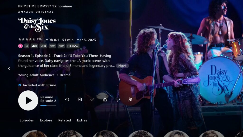 Detalles de Prime Video Daisy Jones AV