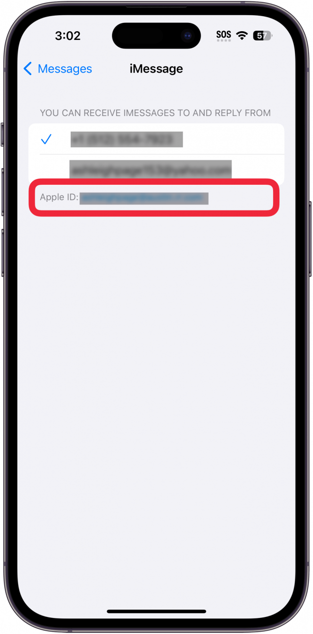 Toca tu ID de Apple.