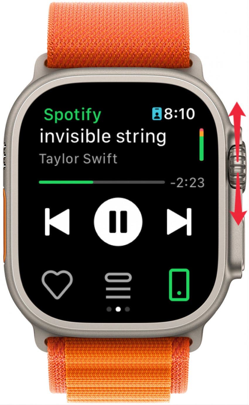cómo bajar el volumen en el apple watch