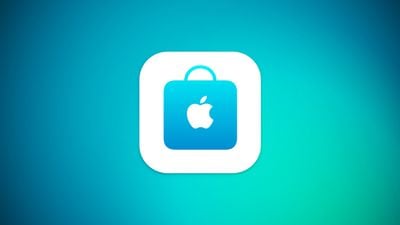 Característica de la aplicación Apple Store azul