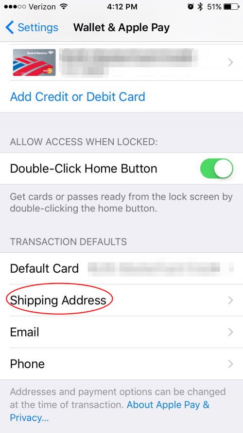 1709549337 67 Como cambiar la direccion de envio asociada con Apple Pay