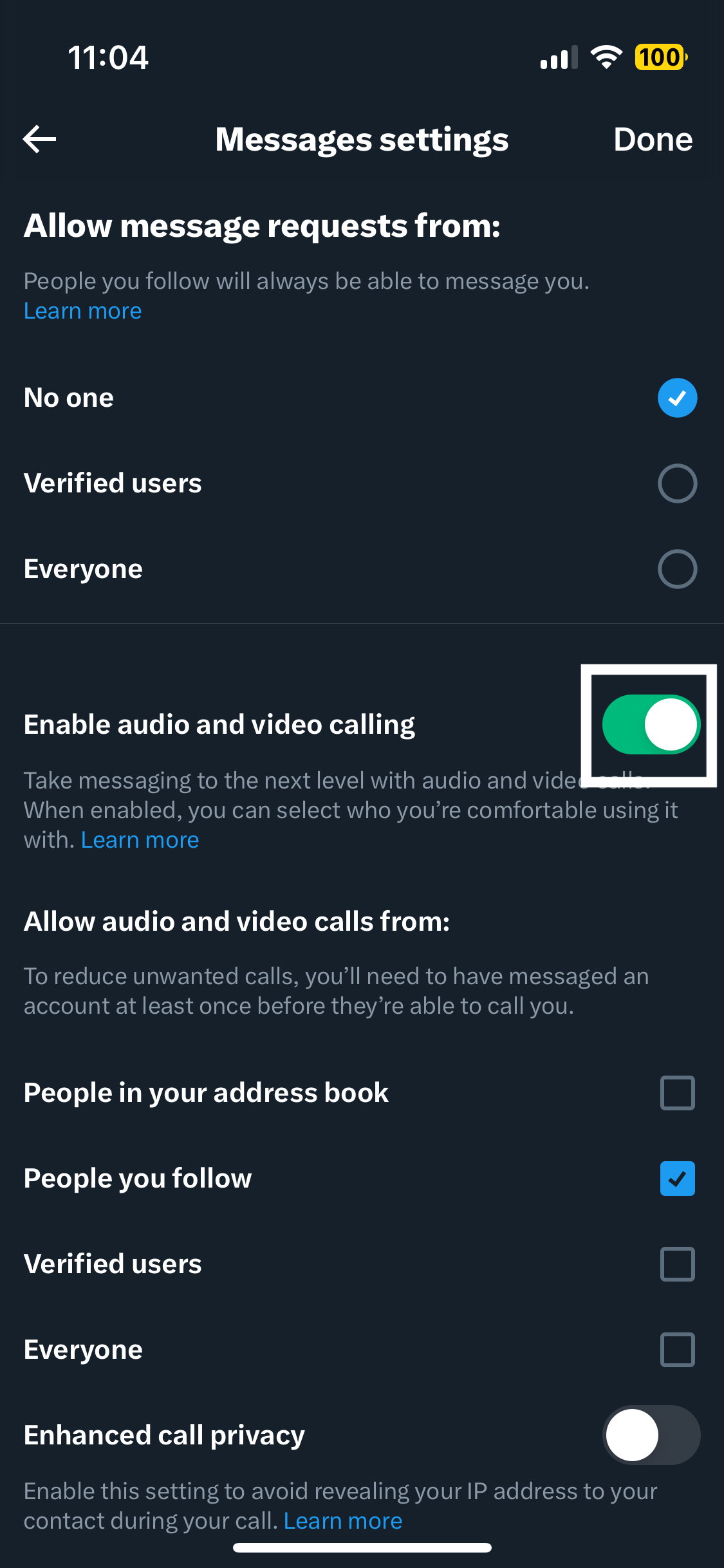 1709660944 253 Como desactivar las llamadas de audio y video en TwitterX