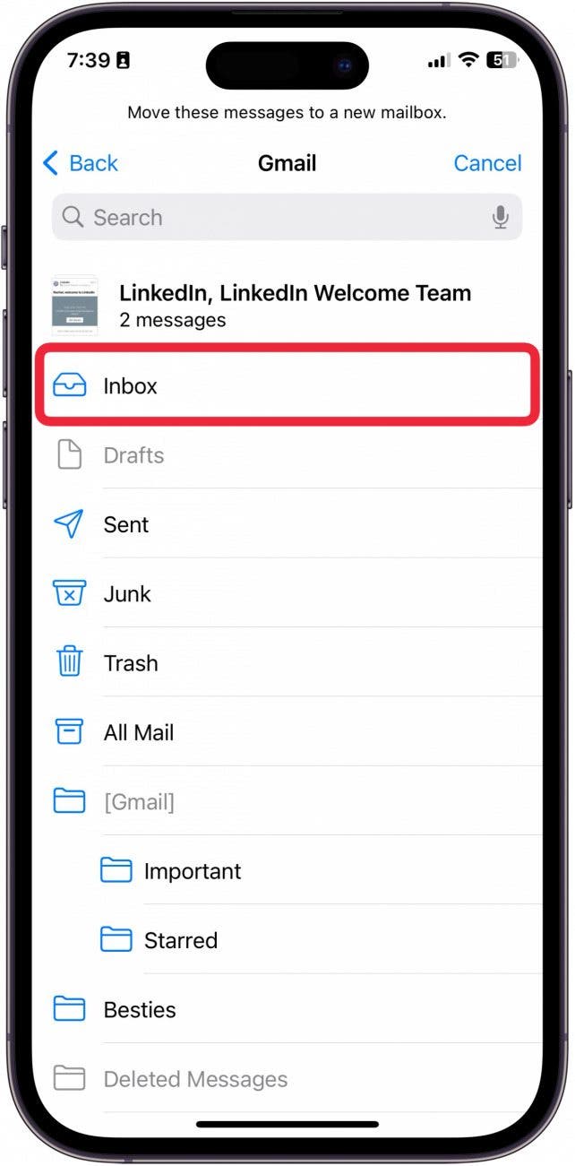 restaurar correos electrónicos eliminados de la papelera