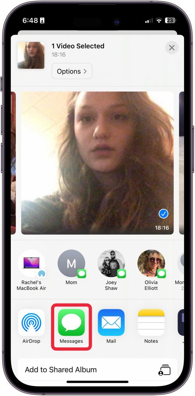 enviar video desde iphone a android