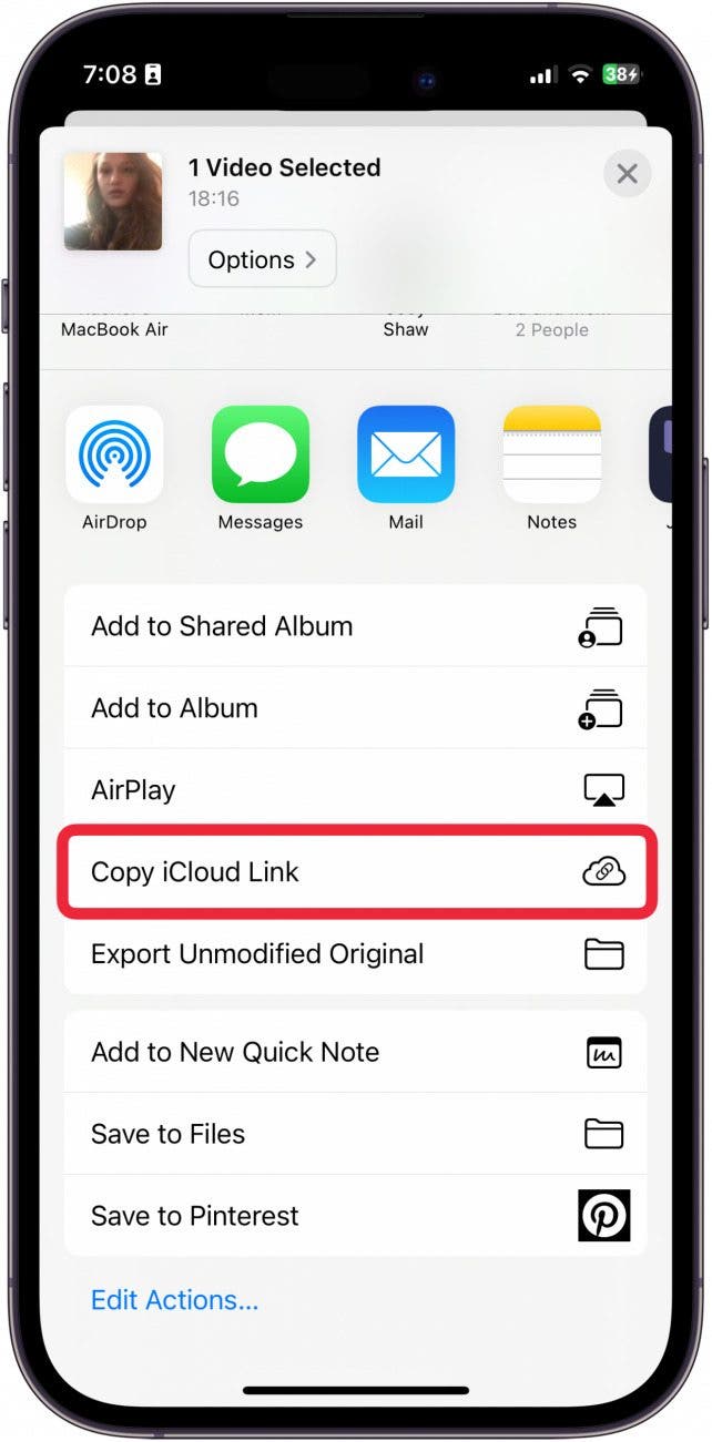 cómo enviar un vídeo largo en iphone
