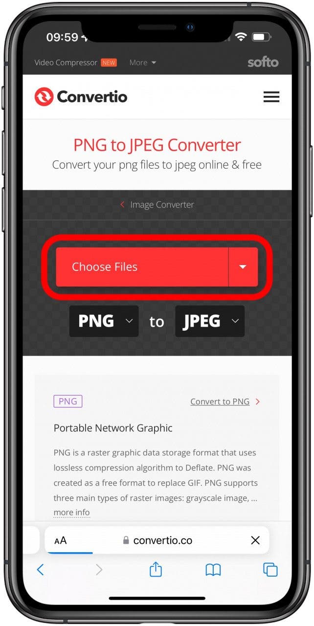 convertidor de png en línea