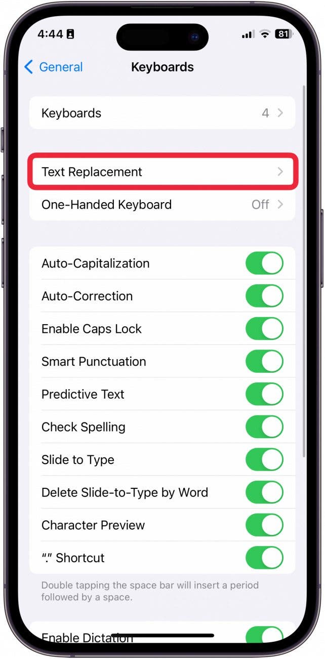 atajos de teclado de iPhone