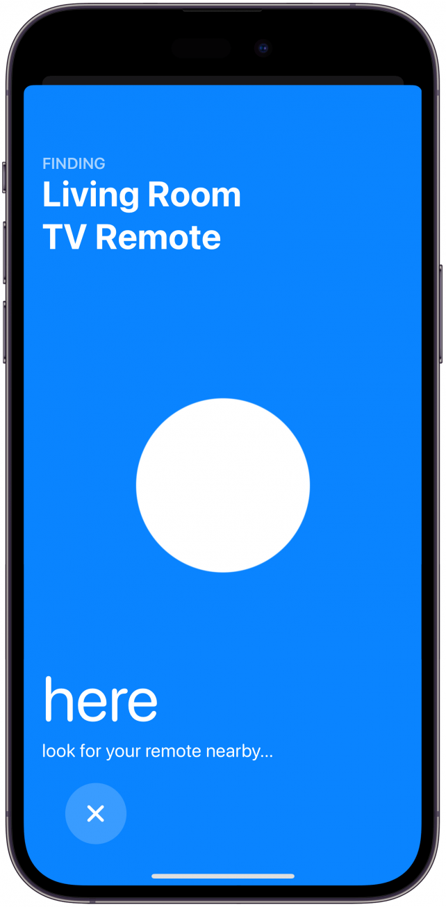 Presiona el ícono Buscar Apple Remote.