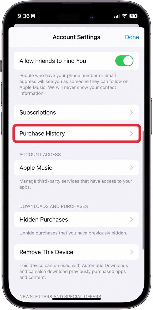 historial de compras de icloud