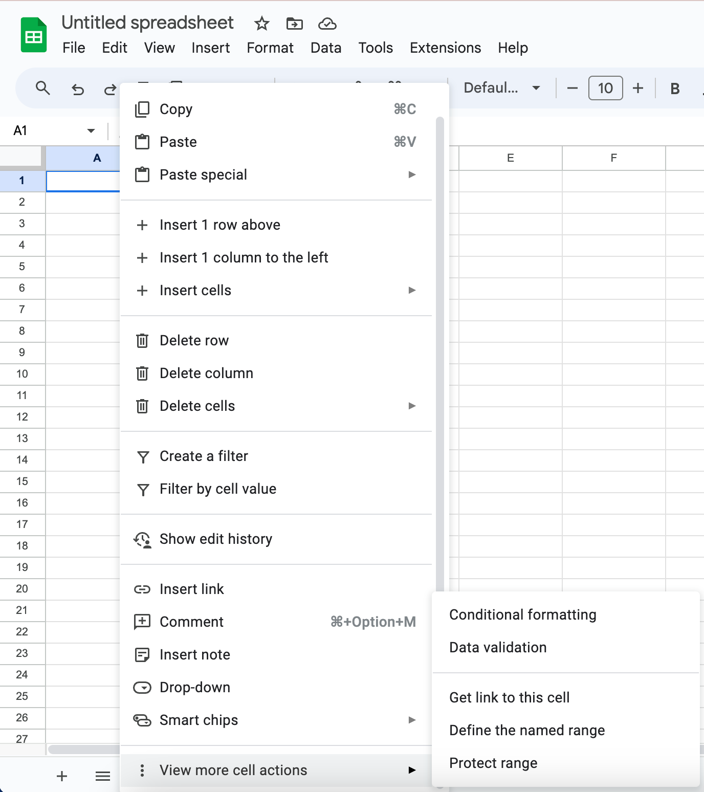 Como bloquear celdas en Google Sheets