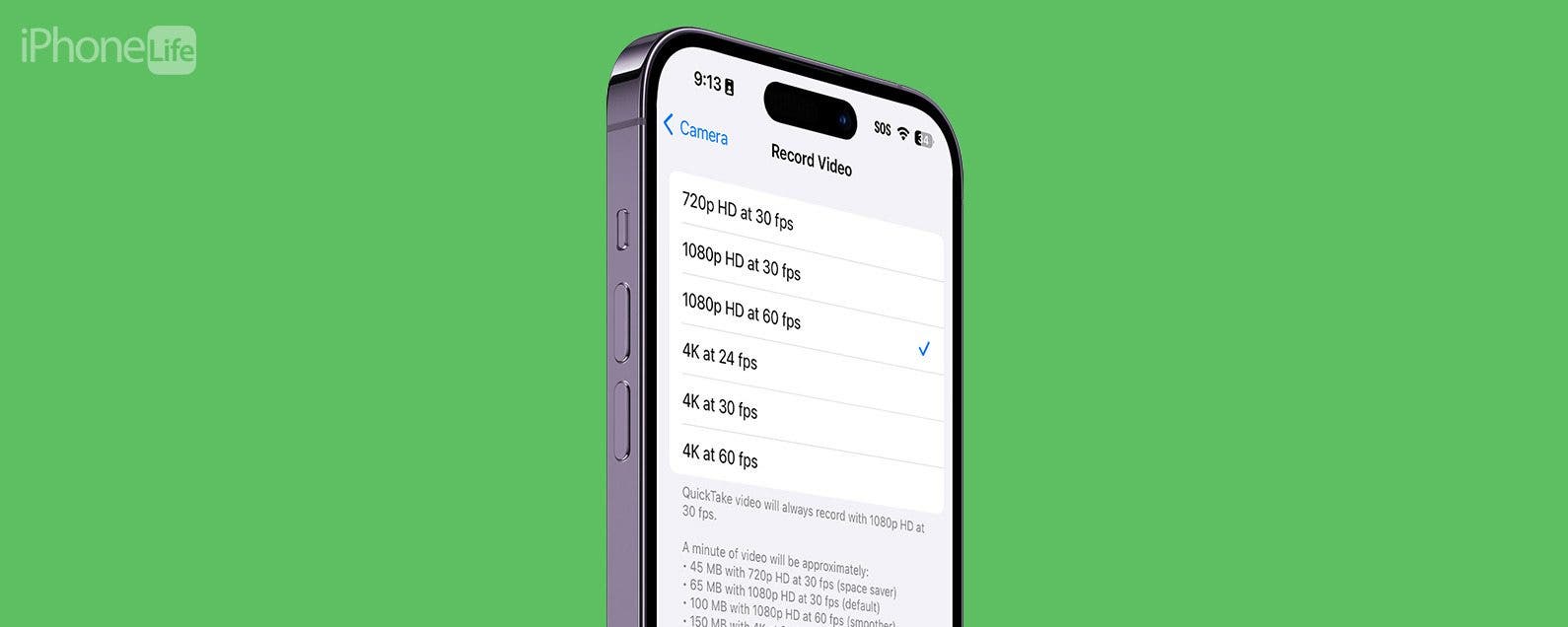 Como cambiar la resolucion de grabacion de video en iPhone