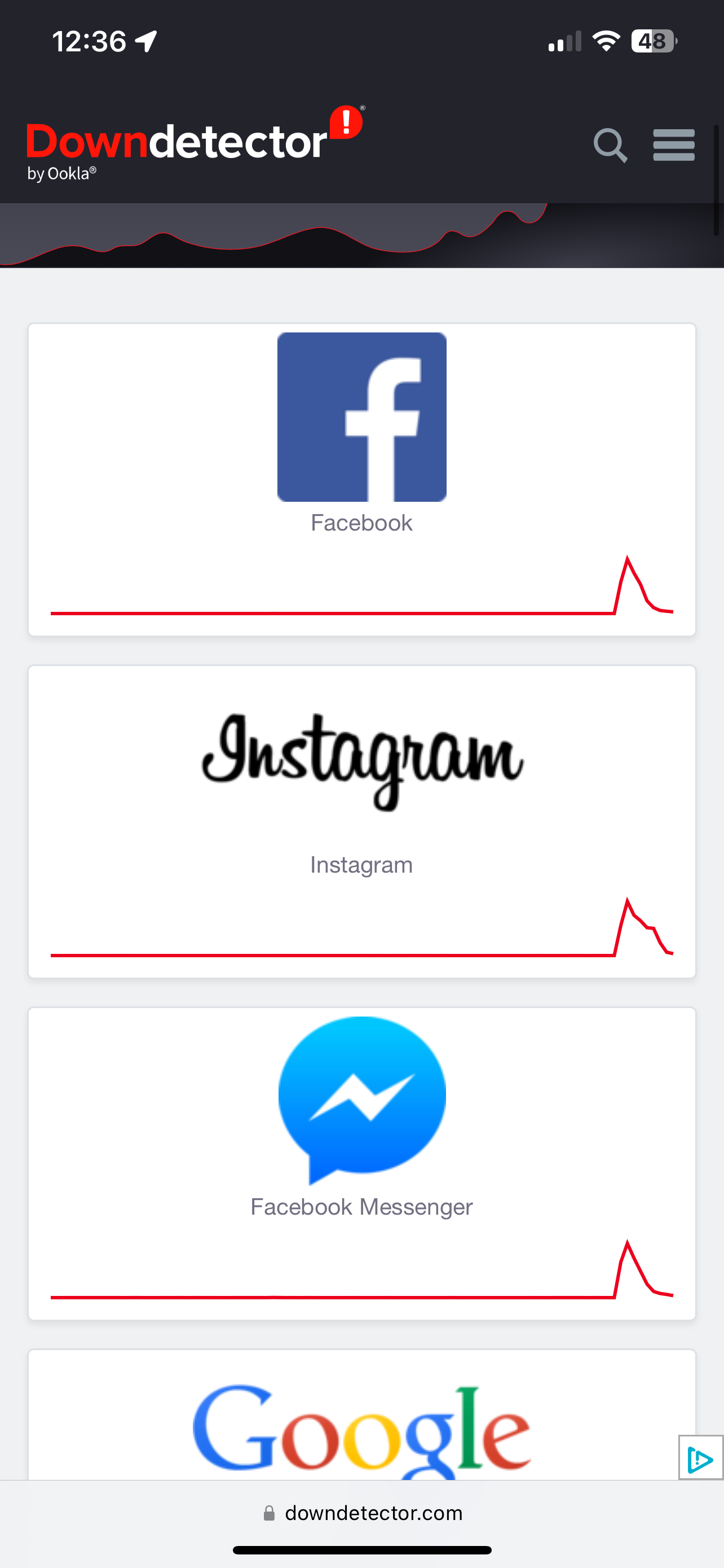 Como comprobar si Facebook esta caido