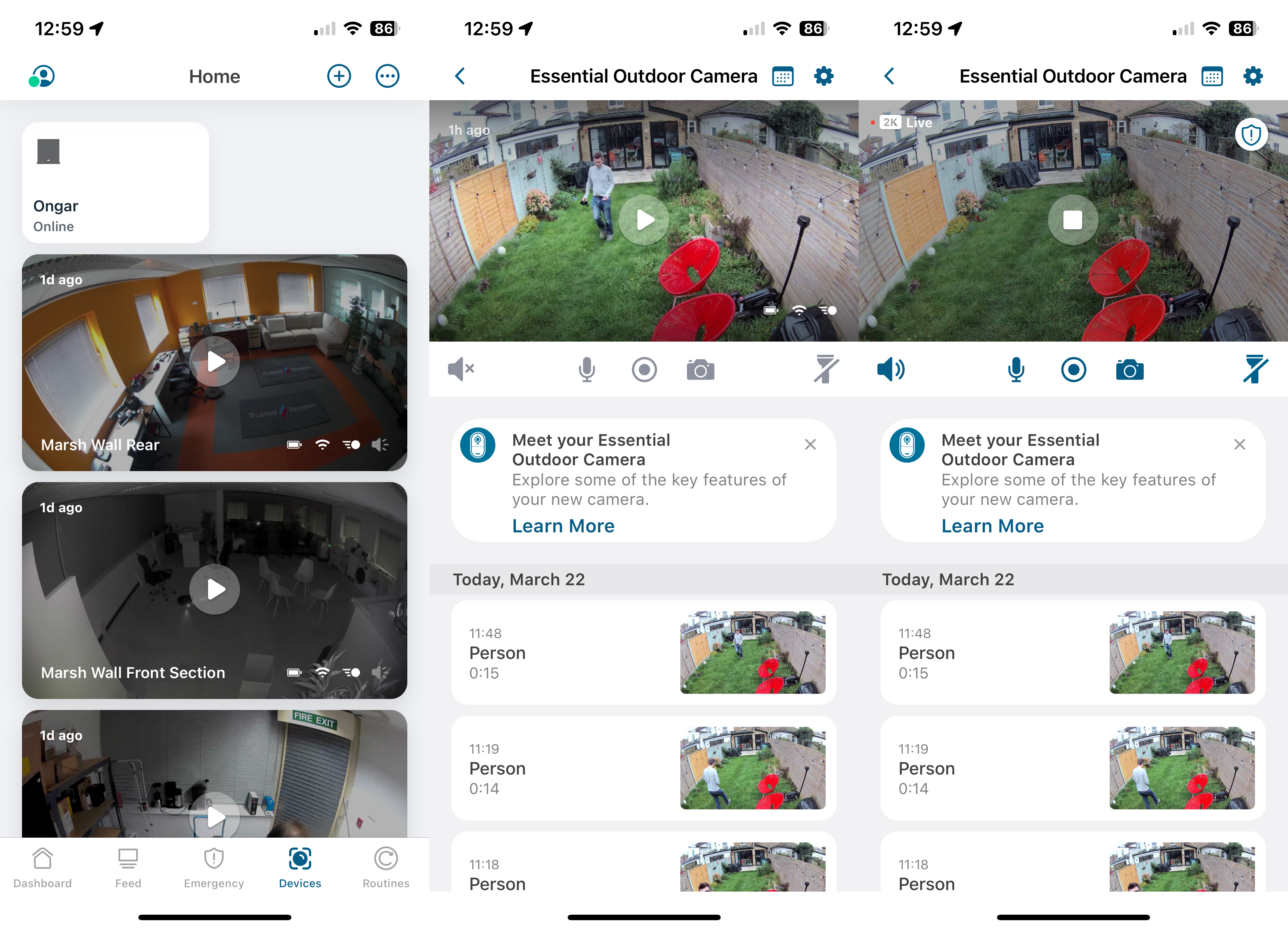 Aplicación Cámara exterior Arlo Essential 2K
