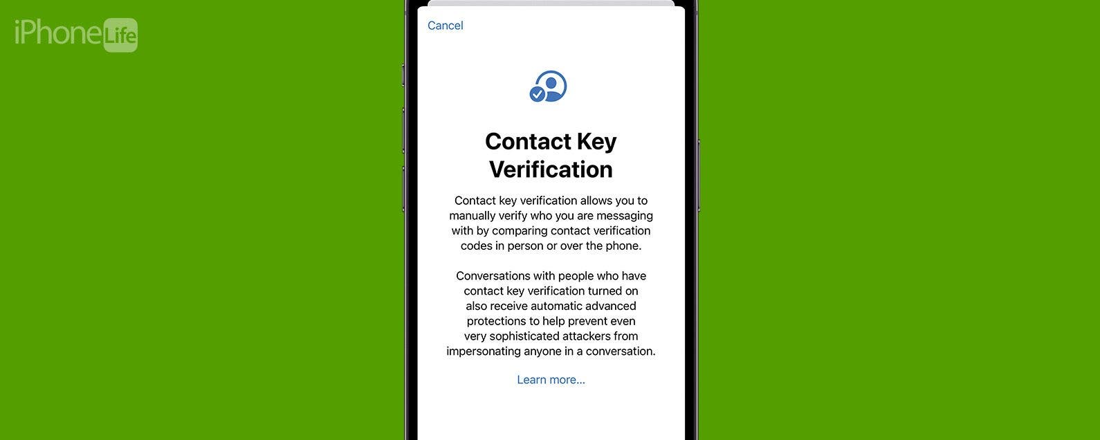 Verificacion de clave de contacto de iMessage