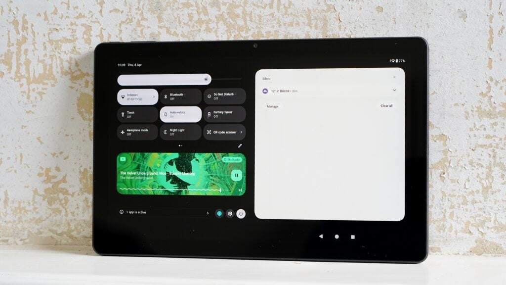 Menú de notificaciones de Acer Iconia Tab P11