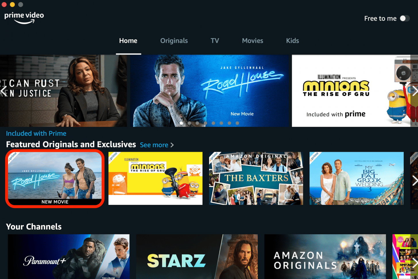Busque un programa o película que desee descargar y haga clic en él.