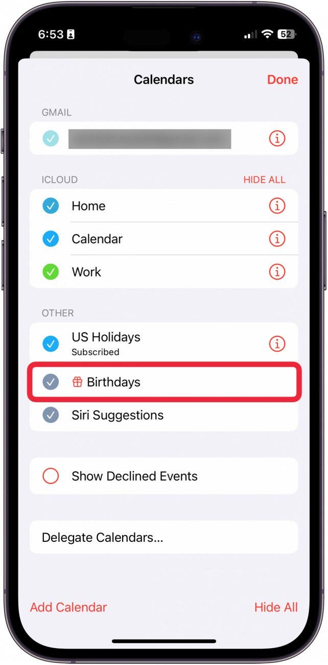 notificaciones de cumpleaños en iphone