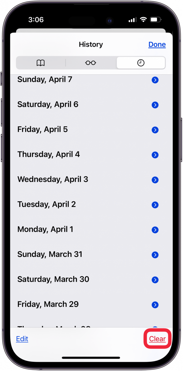 ¿Por qué Safari es tan lento? Borrar el historial y los datos de navegación.