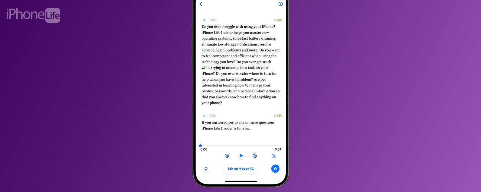 Como transcribir notas de voz en iPhone y iPad