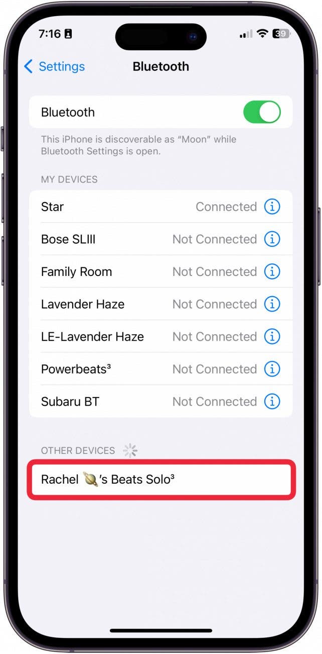 cómo poner el iphone en modo descubrimiento