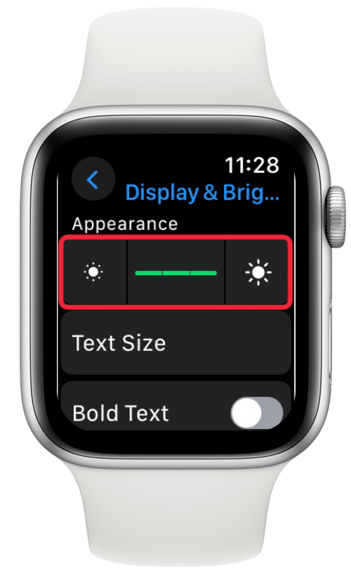 Apple Watch con brillo máximo.