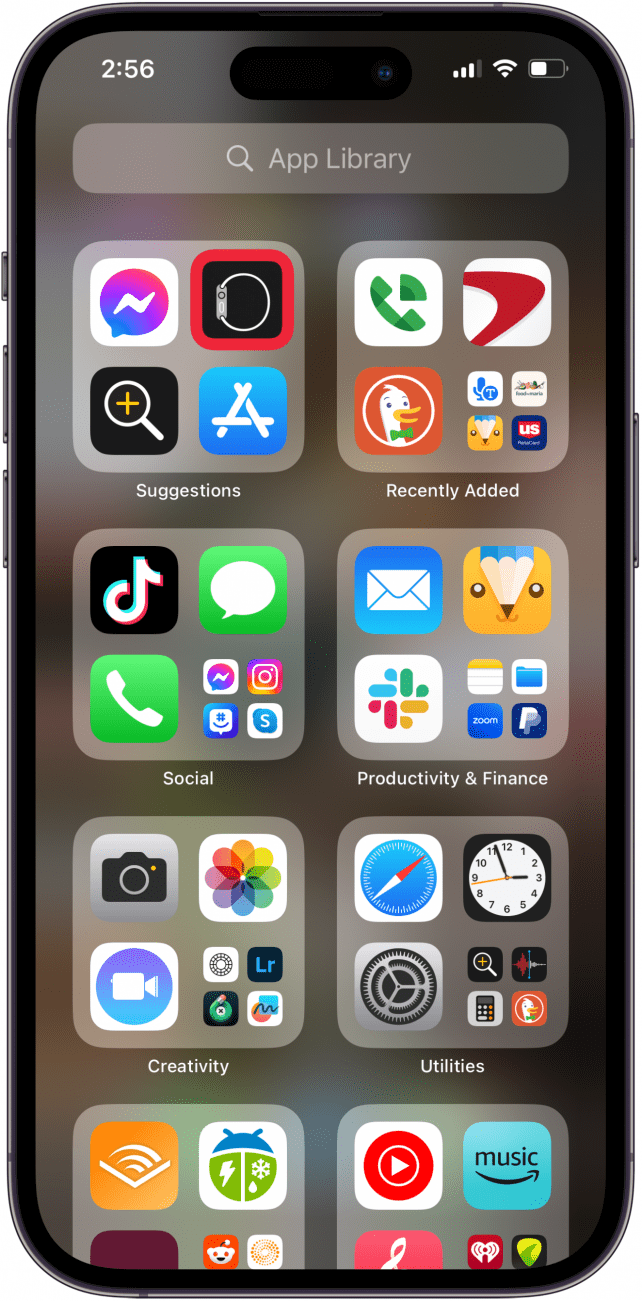 abrir la aplicación Apple Watch en el iPhone