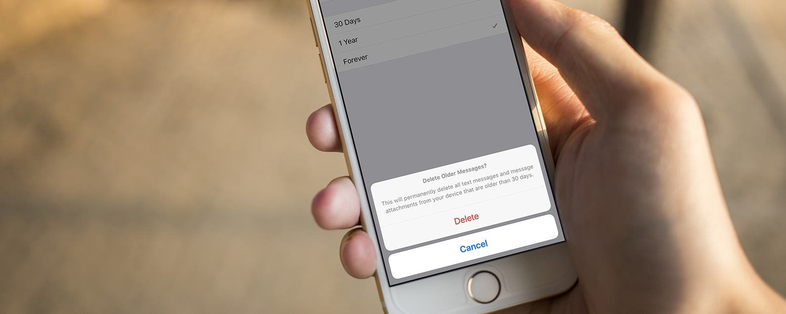 Como ahorrar almacenamiento en el iPhone borrando mensajes de