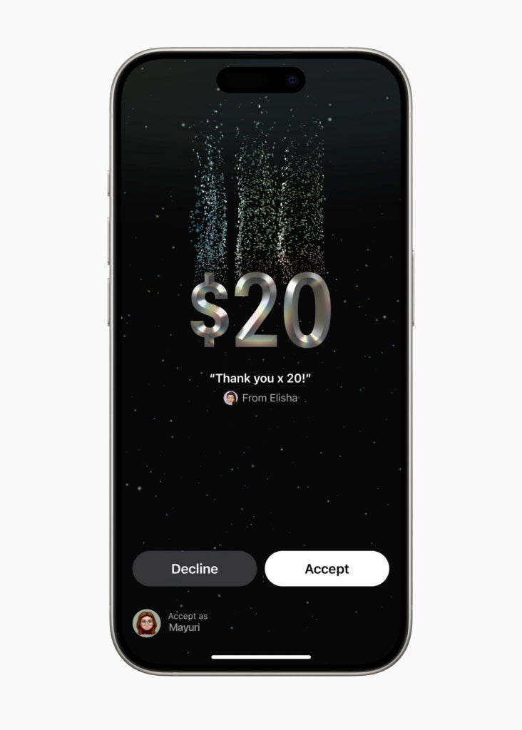iOS 18 Toca para cobrar
