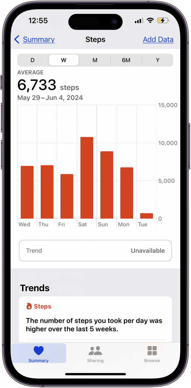 cómo ver cuántos pasos en el iPhone toca pasos